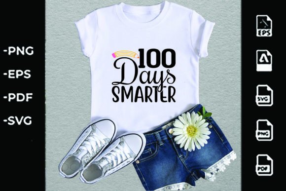 Back to School SVG Design: 100 Days Smart