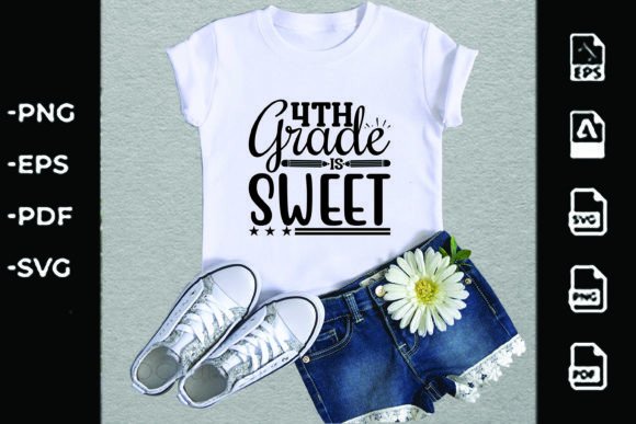 Back to School Svg Design,4th Grade is S