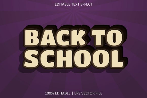 Back to School Vintage Style Text Effect for Creative Workflows