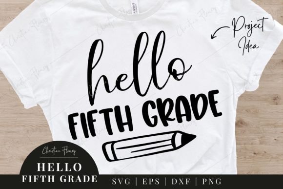 Hello Fifth Grade SVG - Back to School