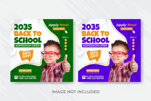 Kids Back to School Social Media Banner